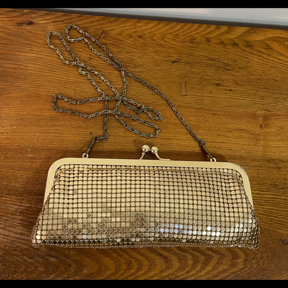 Jessica McClintock Gold Metal Clutch